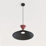 Ralf D40 lampa wisząca 1xGX53 czarna/burgund 1744/1M
