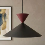 Ralf D40 lampa wisząca 1xGX53 czarna/burgund 1744/1M