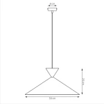 Ralf D50 lampa wisząca 1xGX53 czarna/pomarańczowa 1746/1L