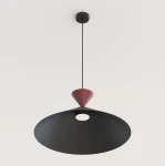 Ralf D50 lampa wisząca 1xGX53 czarna/burgund 1744/1L