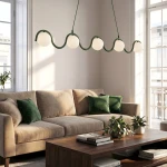 Sinus lampa wisząca 5xG9 zielona oliwka 1850/5