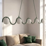 Sinus lampa wisząca 5xG9 zielona oliwka 1850/5
