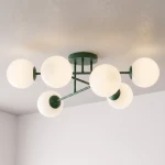 Roma lampa sufitowa 6xE14 zielona oliwka/biały 1847/6