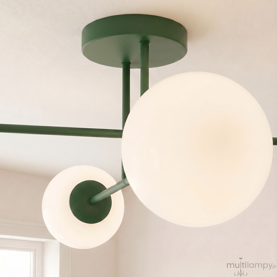 Roma lampa sufitowa 4xE14 zielona oliwka/biały 1847/4