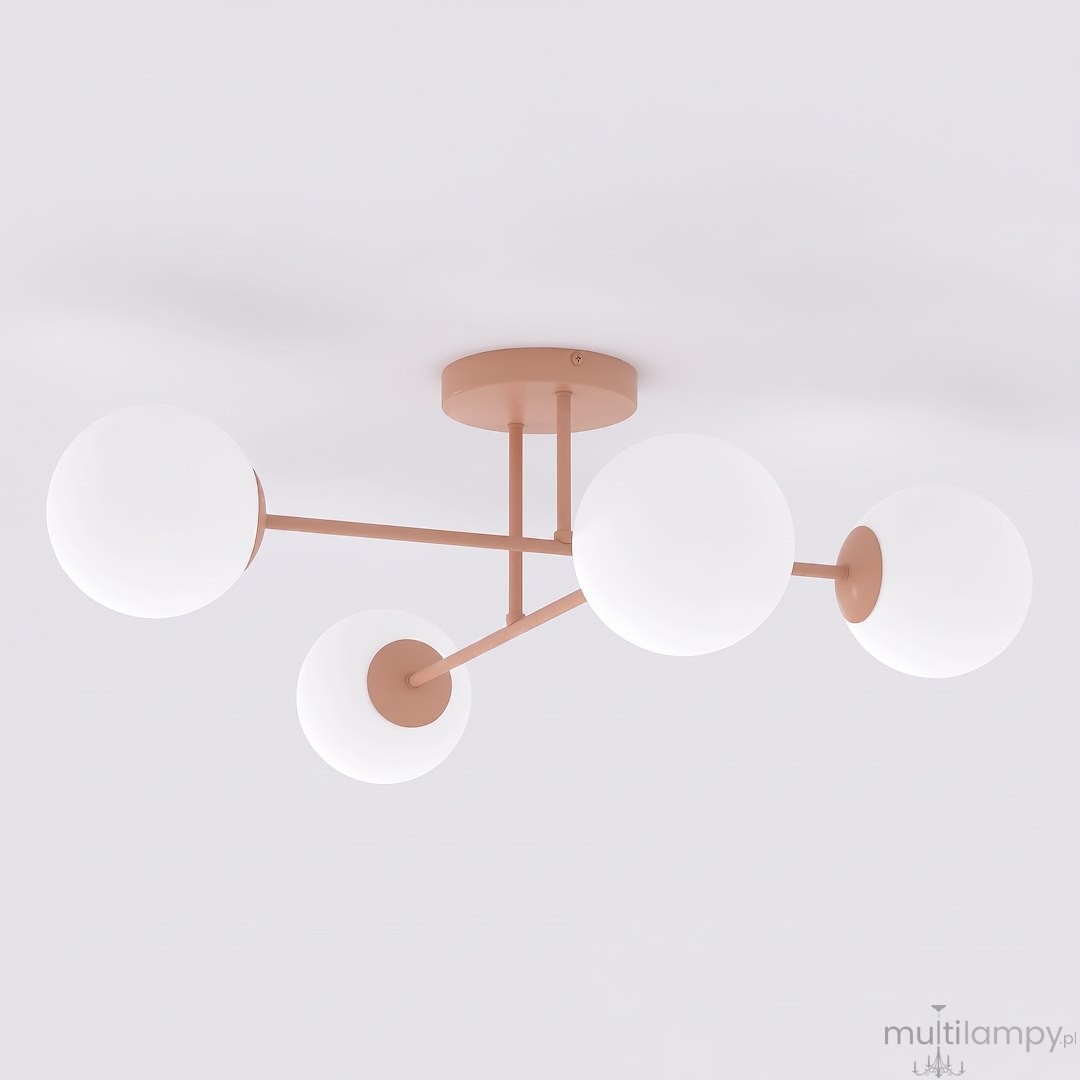Roma lampa sufitowa 4xE14 koral/biały 1846/4