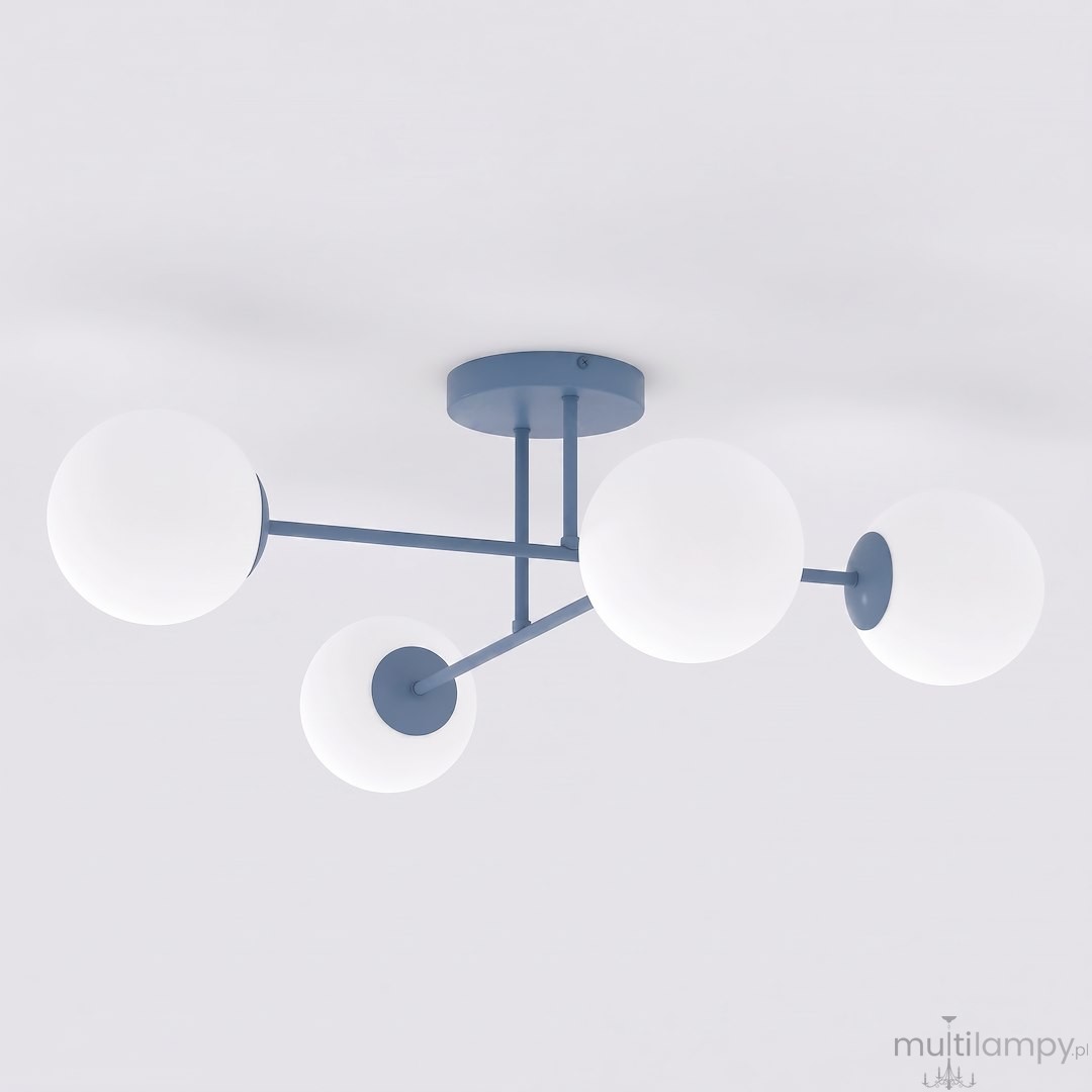 Roma lampa sufitowa 4xE14 niebieska/biały 1845/4