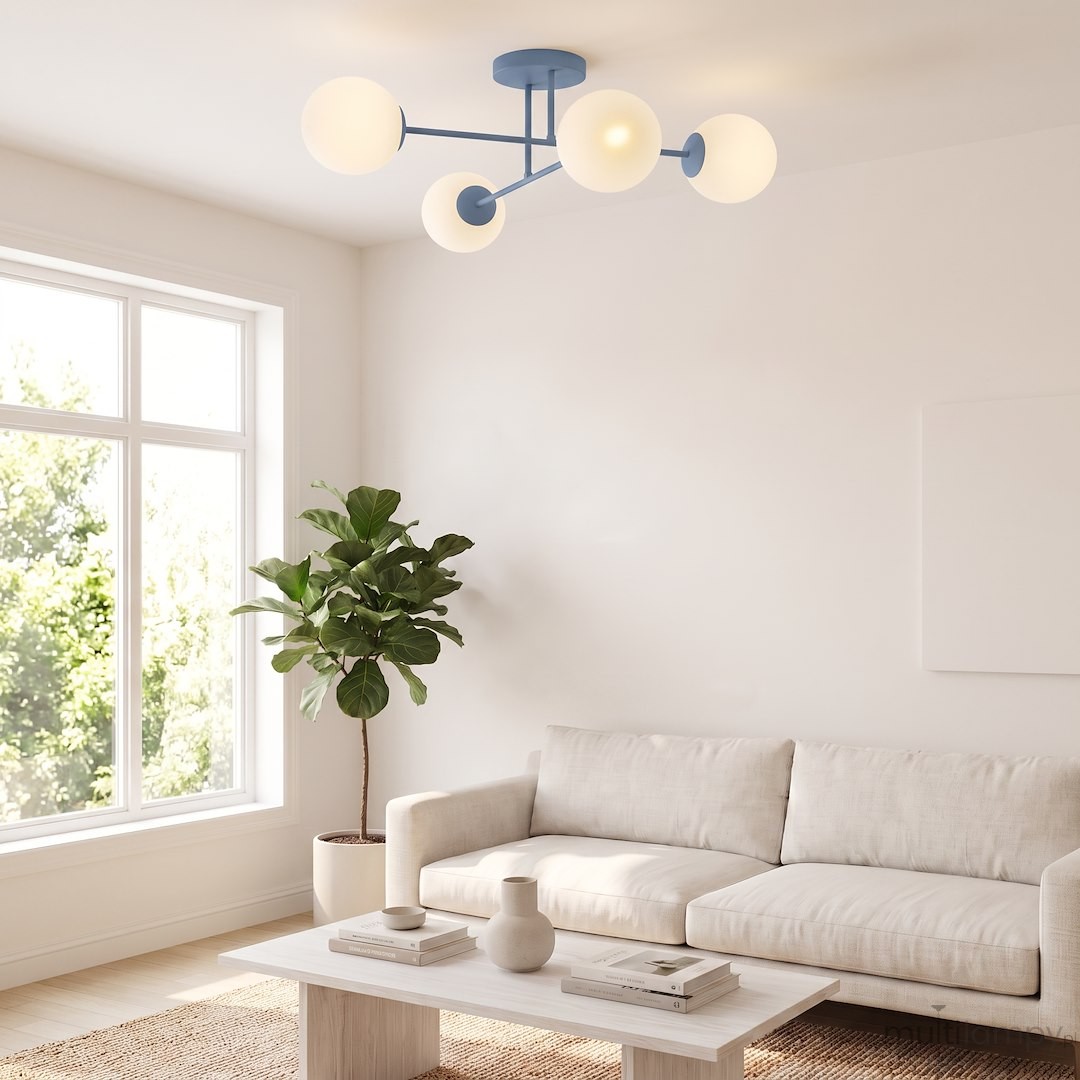 Roma lampa sufitowa 4xE14 niebieska/biały 1845/4