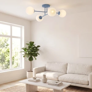 Roma lampa sufitowa 4xE14 niebieska/biały 1845/4