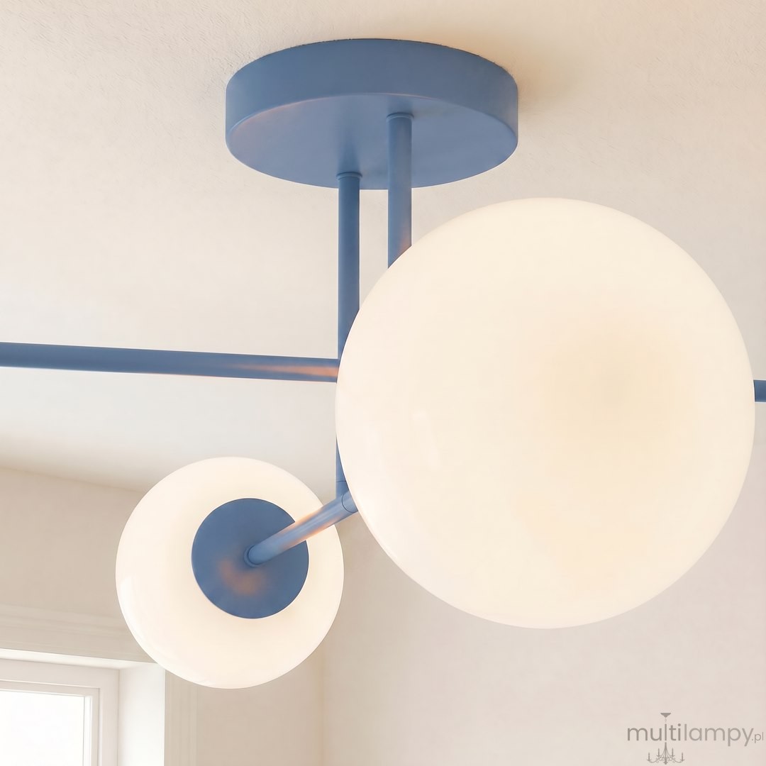 Roma lampa sufitowa 4xE14 niebieska/biały 1845/4