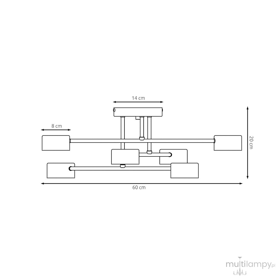 Halo lampa sufitowa 6xGX53 zielona oliwka 1841/6