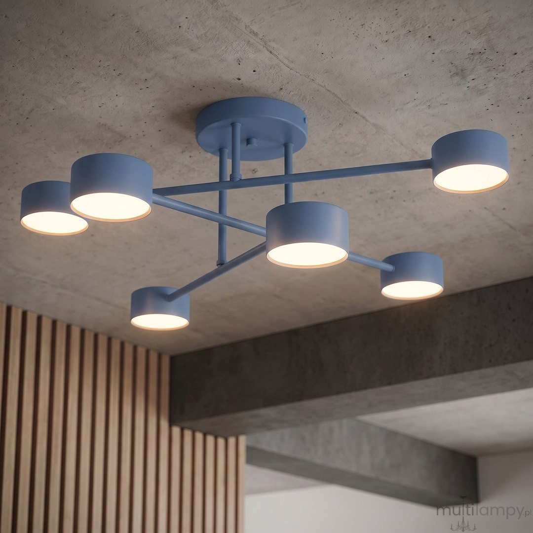 Halo lampa sufitowa 6xGX53 niebieska 1839/6