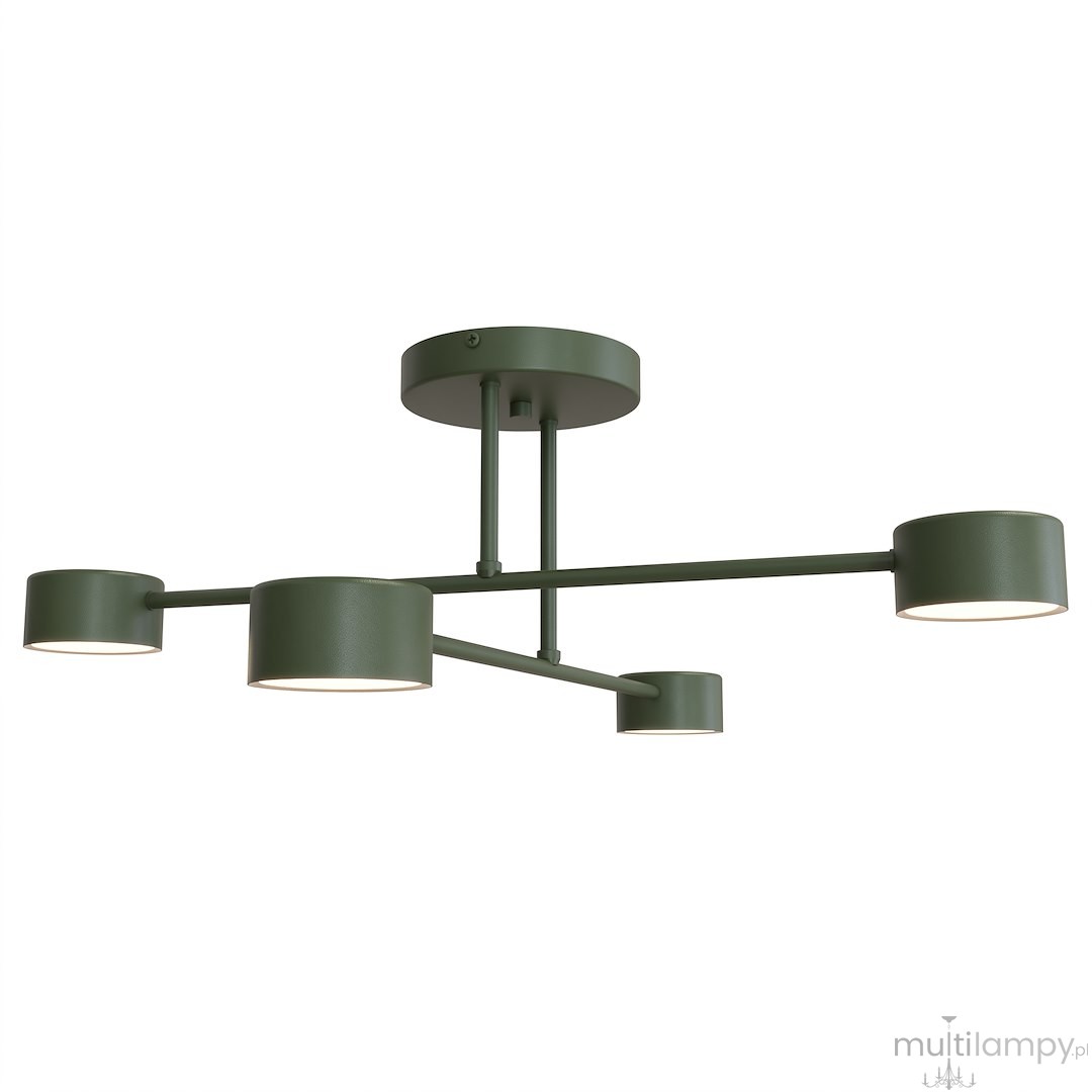 Halo lampa sufitowa 4xGX53 zielona oliwka 1841/4