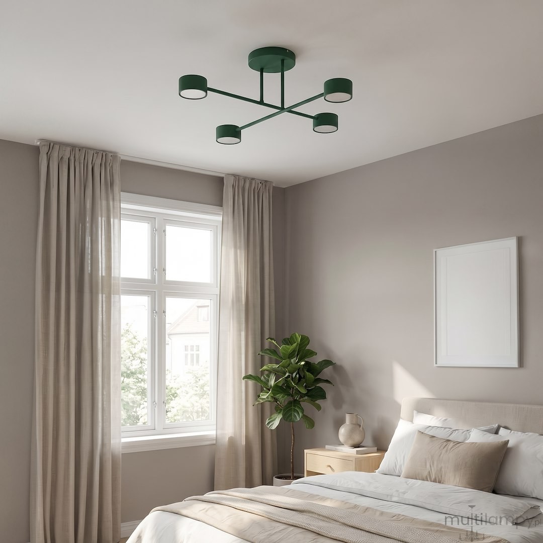 Halo lampa sufitowa 4xGX53 zielona oliwka 1841/4