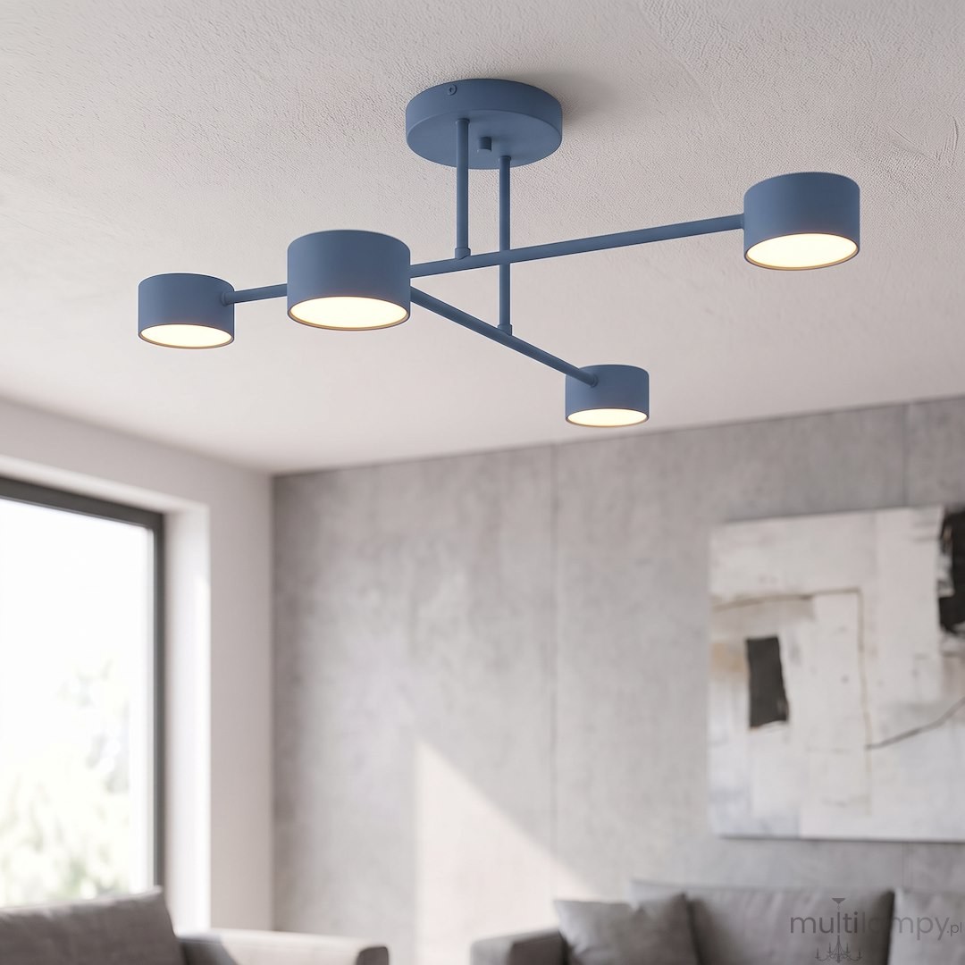 Halo lampa sufitowa 4xGX53 niebieska 1839/4