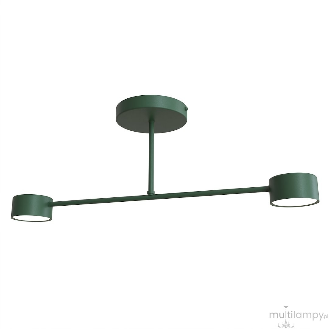 Halo lampa sufitowa 2xGX53 zielona oliwka 1841/2