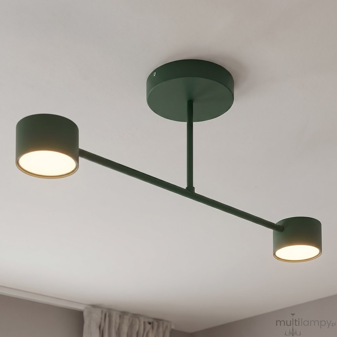 Halo lampa sufitowa 2xGX53 zielona oliwka 1841/2