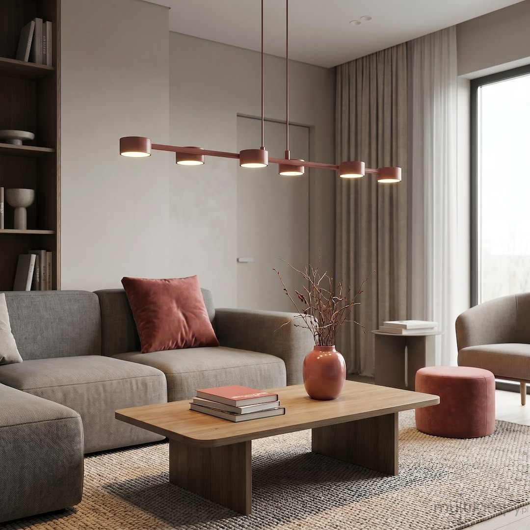 Megara lampa wisząca 6xGX53 koral 1843/6