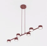 Megara lampa wisząca 6xGX53 burgund 1706/6