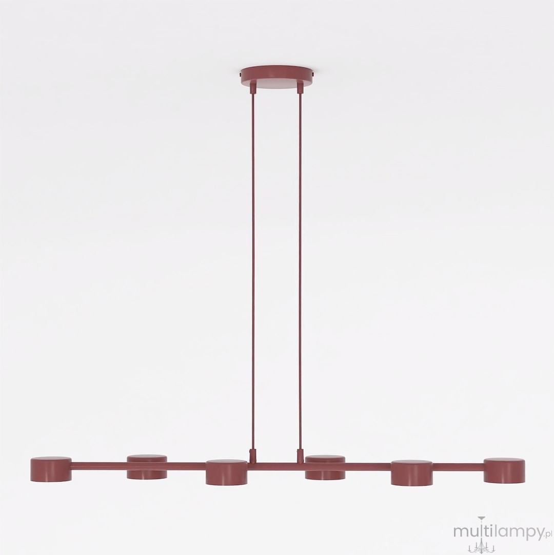 Megara lampa wisząca 6xGX53 burgund 1706/6