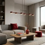 Megara lampa wisząca 6xGX53 burgund 1706/6