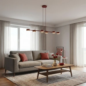 Megara lampa wisząca 6xGX53 burgund 1706/6