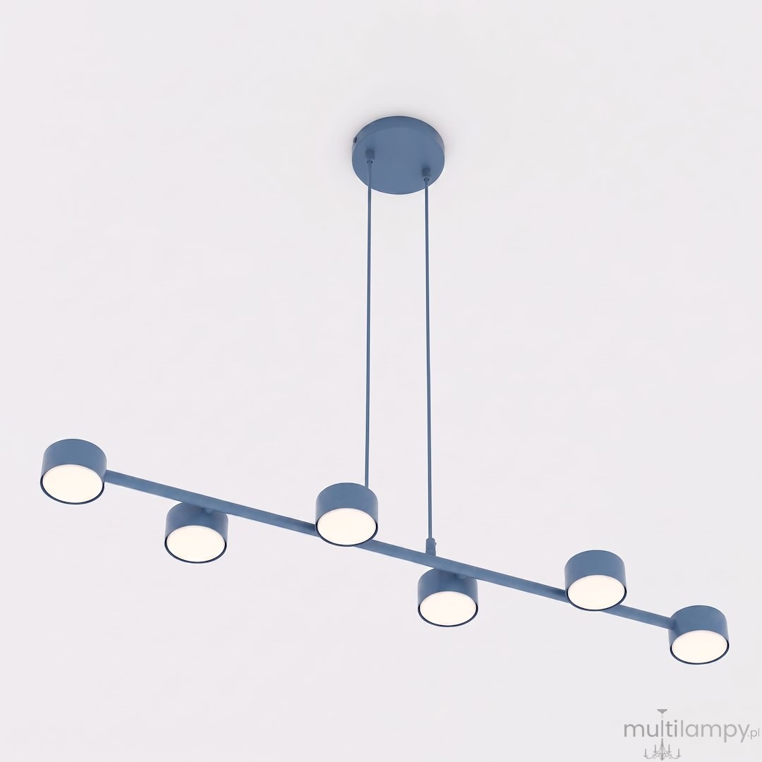 Megara lampa wisząca 6xGX53 niebieska 1842/6