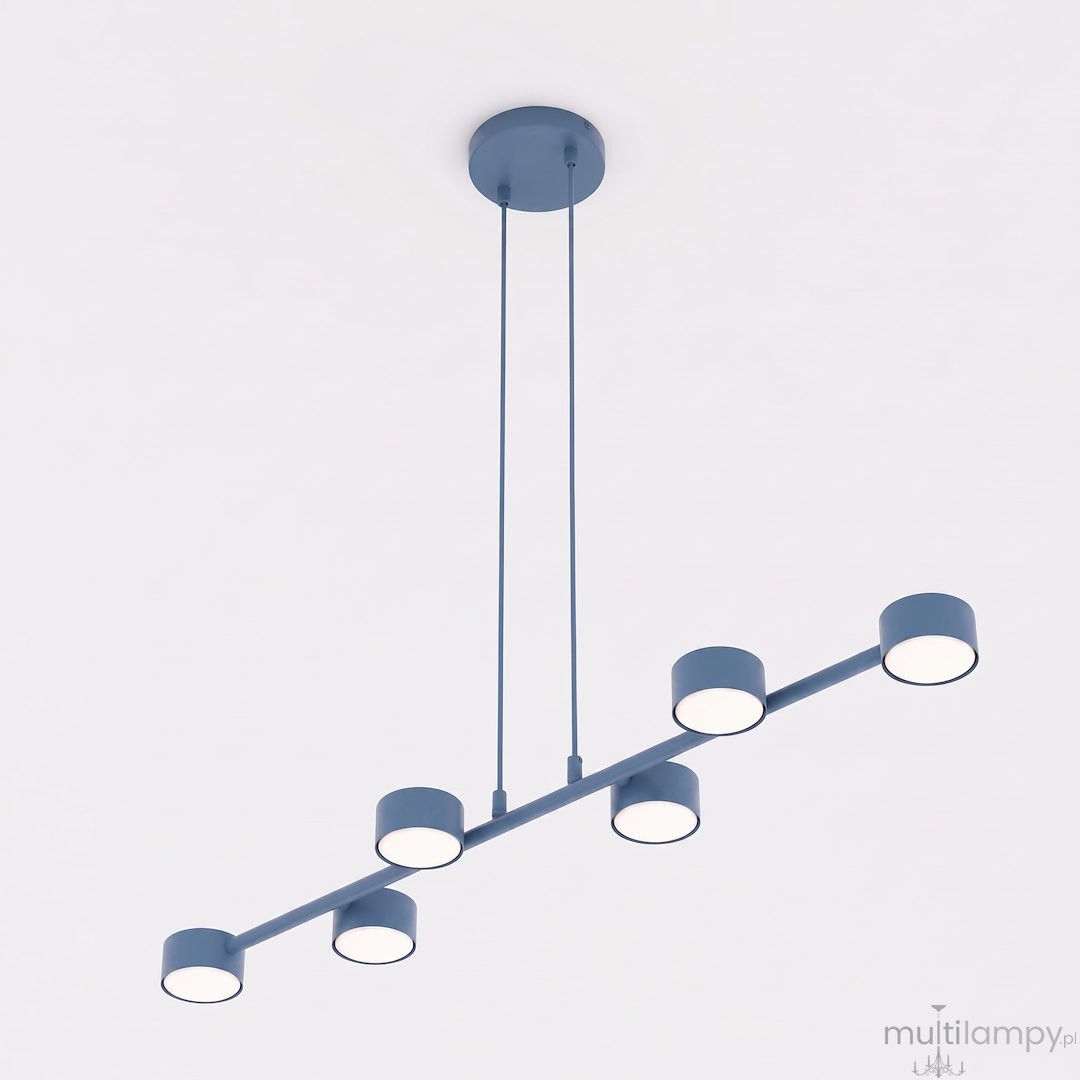 Megara lampa wisząca 6xGX53 niebieska 1842/6