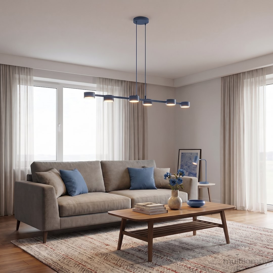 Megara lampa wisząca 6xGX53 niebieska 1842/6