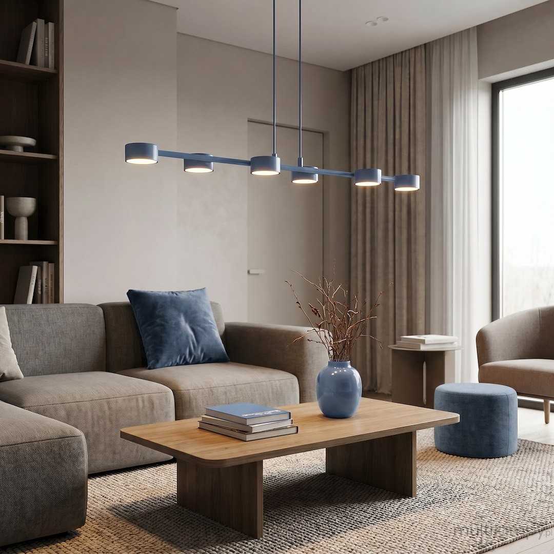 Megara lampa wisząca 6xGX53 niebieska 1842/6