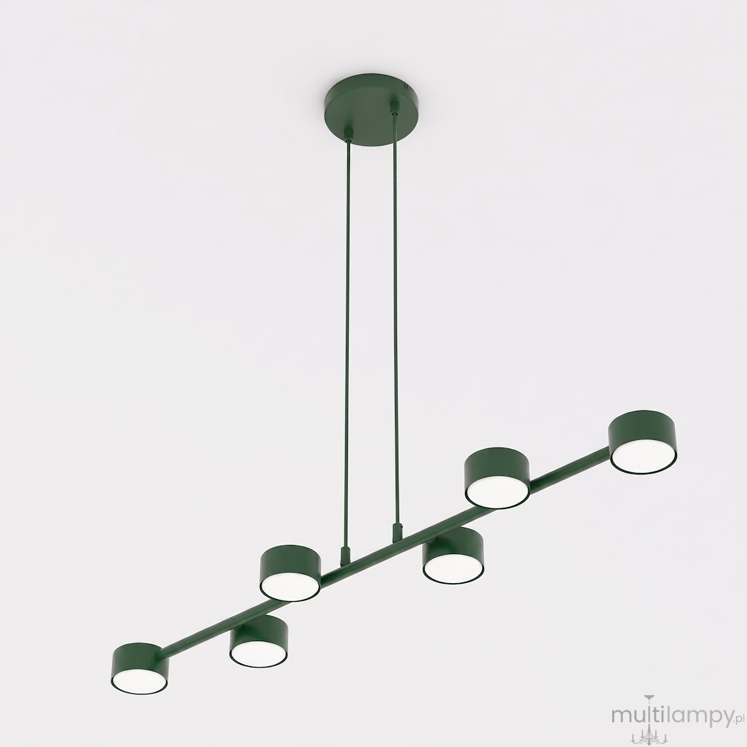Megara lampa wisząca 6xGX53 zielona oliwka 1844/6