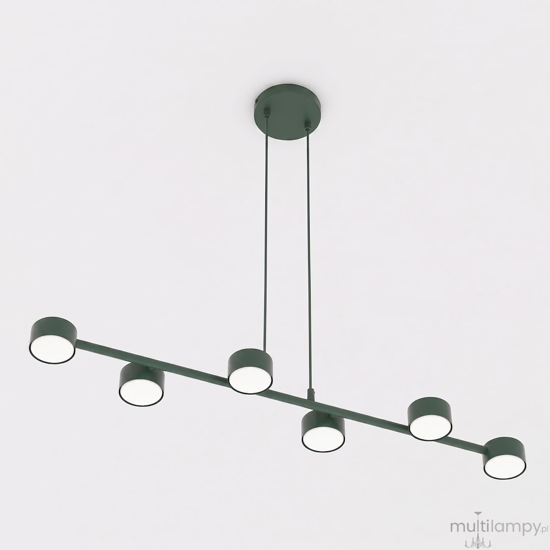 Megara lampa wisząca 6xGX53 zielona oliwka 1844/6