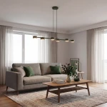 Megara lampa wisząca 6xGX53 zielona oliwka 1844/6