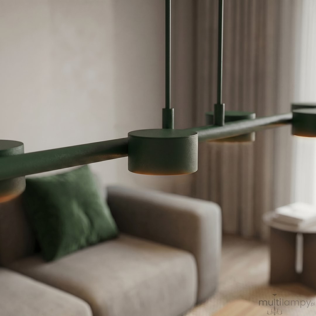 Megara lampa wisząca 6xGX53 zielona oliwka 1844/6