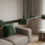 Megara lampa wisząca 6xGX53 zielona oliwka 1844/6