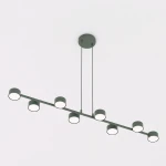 Megara lampa wisząca 8xGX53 zielona oliwka 1844/8