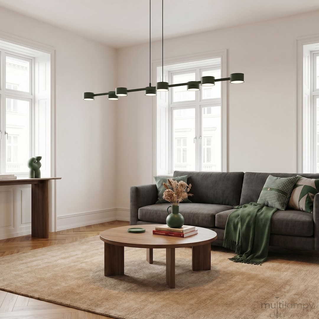 Megara lampa wisząca 8xGX53 zielona oliwka 1844/8