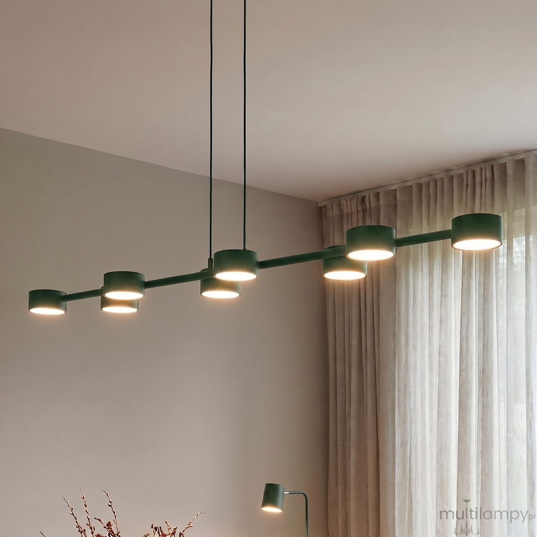 Megara lampa wisząca 8xGX53 zielona oliwka 1844/8