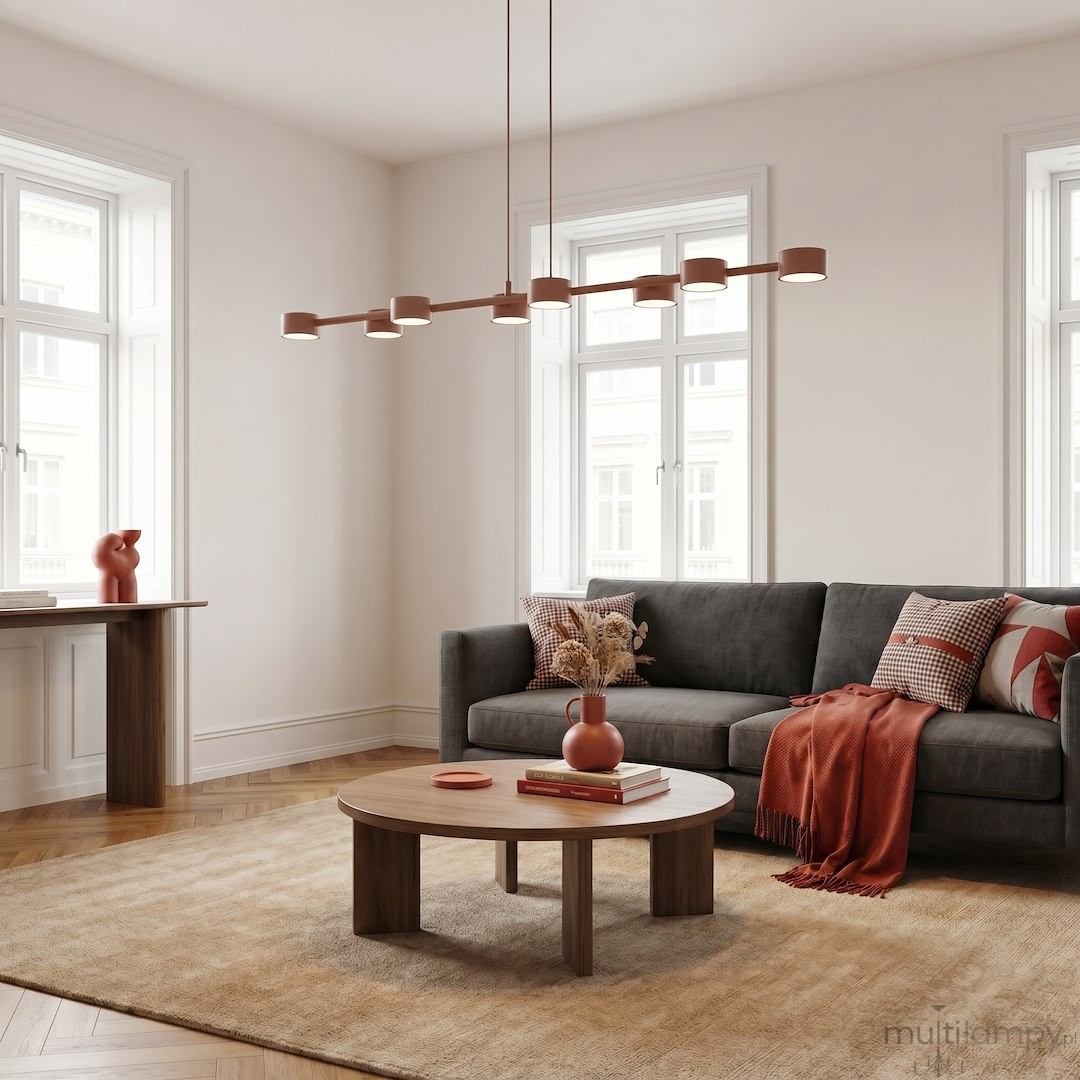 Megara lampa wisząca 8xGX53 koral 1843/8
