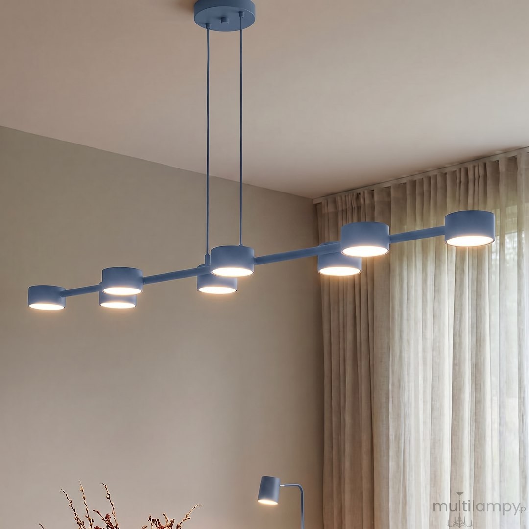 Megara lampa wisząca 8xGX53 niebieska 1842/8