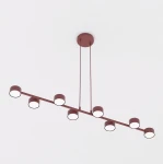 Megara lampa wisząca 8xGX53 burgund 1706/8