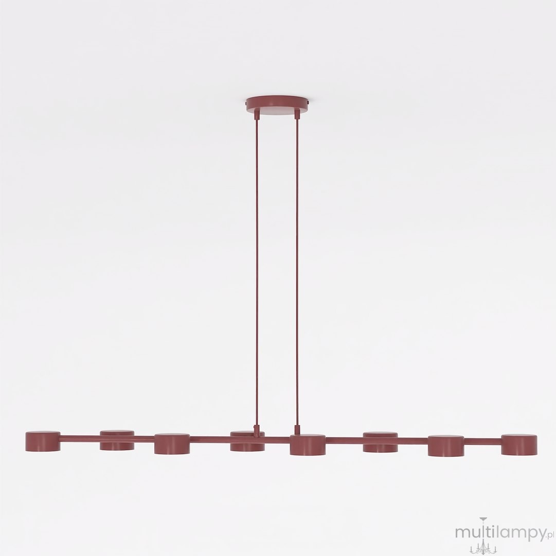 Megara lampa wisząca 8xGX53 burgund 1706/8