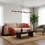 Megara lampa wisząca 8xGX53 burgund 1706/8