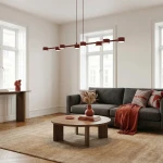 Megara lampa wisząca 8xGX53 burgund 1706/8