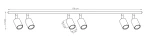 Flash lampa sufitowa (spot) 6xGU10 koral 1837/6