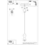 Kubbe lampa wisząca GU10 czarna jasne drewno SL.2027