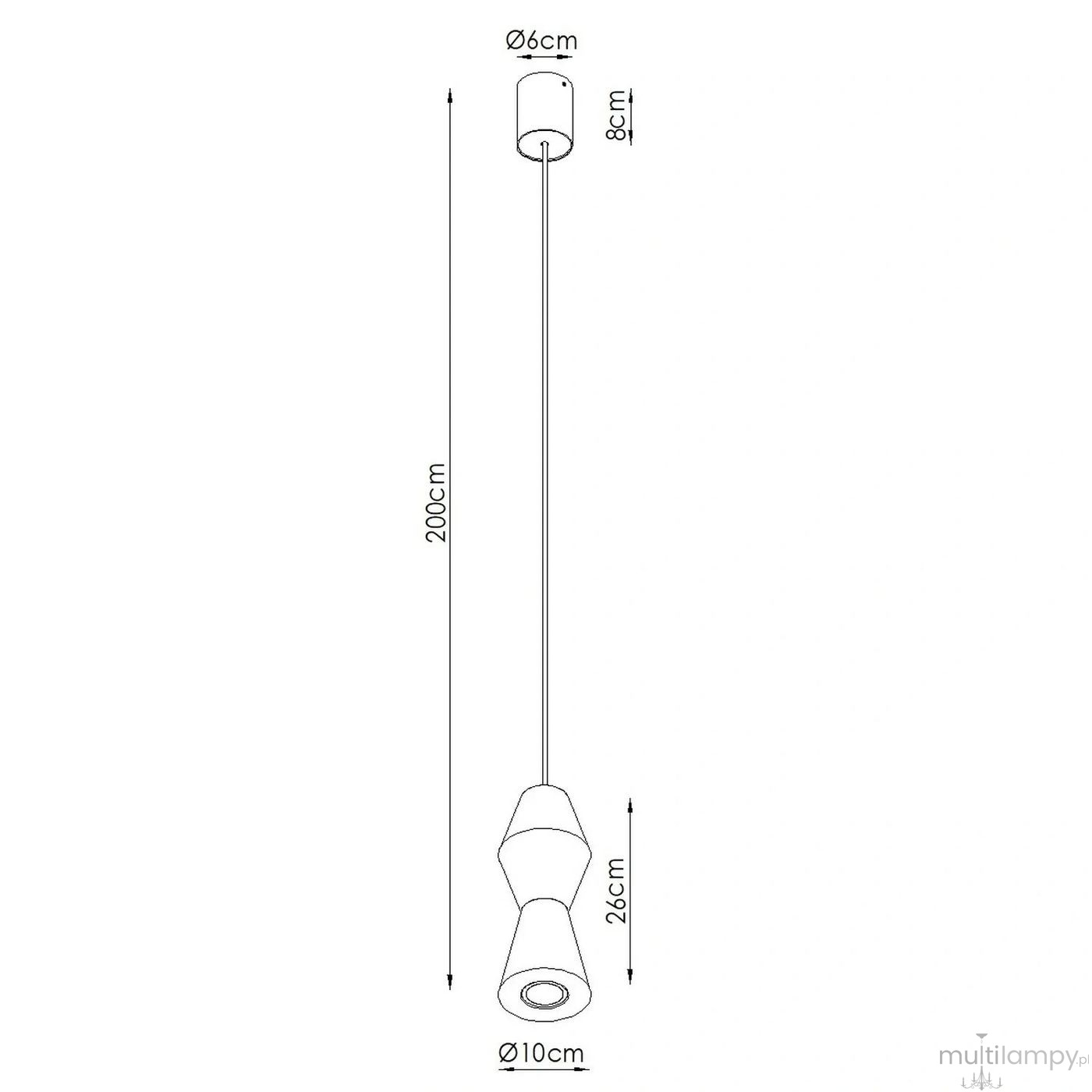 Kubbe lampa wisząca GU10 czarna jasne drewno SL.2027