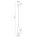Kubbe lampa wisząca GU10 czarna jasne drewno SL.2027