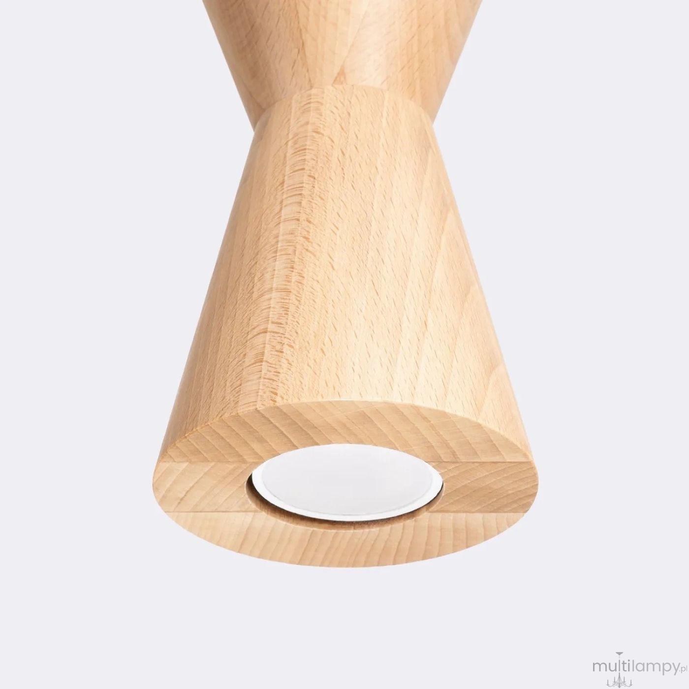 Kubbe lampa wisząca GU10 czarna jasne drewno SL.2027