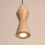 Kubbe lampa wisząca GU10 czarna jasne drewno SL.2027