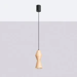 Kubbe lampa wisząca GU10 czarna jasne drewno SL.2027